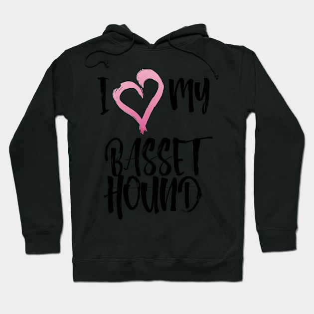 I heart my Basset Hound! Hoodie by rs-designs